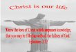 Christ is our life · 2018-08-28 · 1 Christ is our life Your life is hidden with Christ in God. Col 3:3 Christ lives in me. Gal 2:20 The Spirit of God dwells in you. Rom 8:9 We