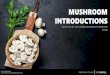 MUSHROOM INTRODUCTIONS€¦ · mushrooms, dorati cherry tomatoes, fresh spinach, EVOO, and fresh garlic. Topped with fresh basil and parsley. MUSHROOM INTRODUCTIONS menu introductions