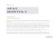APAS MONTHLY Newsletter - December 2017.pdfMutual Funds in Indian Market. We thank Mr. Puri for his contribution to the APAS Monthly publication. This month, the APAS column presents