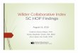 Wilder Collaborative Index SC HOP Findings...Wilder Collaborative Index SC HOP Findings Patricia Stone Motes, PhD Kathy Mayfield–Smith, MA, MBA Ana Lòpez–De Fede, PhD August 18,