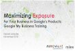 Maximizing Exposure - Asheville · PDF file Maximizing Exposure For Your Business in Google's Products: Google My Business Training Explore Asheville November 2018. With You Today