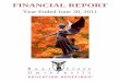 FINANCIAL REPORT final - Ball State University · Front Cover: The statue of Beneficence in the Fall. To The President and Board of Trustees Ball State University This financial report