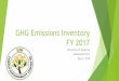 GHG Emissions Inventory FY17€¦ · uAir travel and Solid waste u Scope 2: +9% uPurchased electricity u Scope 1: +42% uNatural Gas to Coal Figure 3. Total emissions for scope 1,