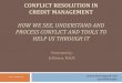CONFLICT RESOLUTION IN CREDIT MANAGEMENT · THECOSTOFCONFLICT Conflict costs businesses thousands, if not hundreds of thousands, of dollars each year. ¨Time–the cost of the time
