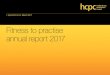 Fitness to practise annual report 2017 · 2018-11-22 · Health and Care Professions Council Fitness to practise annual report 2017 4 Executive summary This year we have realigned