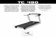 TC 490 - decathlonsav · - Treadmill weight: 69 kg (153 lbs) - Dimensions of unfolded Treadmill: H 1283 x L 1724 x l 820 mm (H 50.51 x L 67.88 x W 32.27 in) - Dimensions of folded