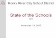 State of the Schools - RRCS of the Schools 2015.pdfusage (ice rink, tennis courts, school gymnasiums) Enrollment Enrollment Projection Class Size Reduction Additional teachers, tutors,