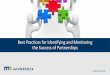 Best Practices for Identifying and Monitoring the Success of ......Best Practices for Identifying and Monitoring the Success of Partnerships Metrics: What were we looking for? •