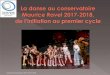 de l’initiation au premier cycle · Conservatoire Maurice Ravel-2017-2018 14. Biarritz cycles 1 à 3 danse classique discipline associée, danse contemporaine, temps scolaire Conservatoire