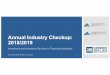 Annual Industry Checkup: 2018/2019cusonet.com/wp-content/uploads/2019/03/Annual-Checkup-190227... · Annual Industry Checkup 2018/2019 953 920 848 904 993 1,007 1,037 12.2% 12.2%