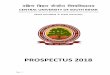 PROSPECTUS 2018 - Central University of South Bihar · Bioinformatics Dr. Asheesh Shanker 9414478655 Development Studies Dr. Samapika Mahapatra 9414642472 Biotechnology Dr. Rakesh