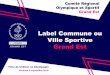 Label Commune ou Ville Sportive Grand Est · Présentation du label Création d’un challenge en 2011 ; Transformation sous forme de label en 2013 ; Localisation : Extension au Grand