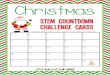 STEM Countdown Challenge Cards...Print and cut out the Christmas STEM challenge cards. Use the blank ones if you want to create your own STEM challenges. 2. Find a fun way to display