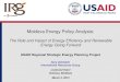 Moldova Energy Policy Analysis - gov.md · USAID Regional Strategic Energy Planning Project Gary Goldstein International Resources Group LeoGrand Hotel Chisinau, Moldova March 2,