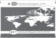 Cat Technologies Limitedcattechnologies.com/...annual-report-2015-16.pdf · cat technologies limited 1 cat technologies limited cin: l72200tg1995plc035317 board of directors dhiraj