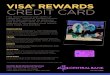 VISA® REWARDS CREDIT CARD · Central Bank Bankcard Services 6601 Westown Pkwy. Suite 140 West Des Moines, IA 50266 centralbankonline.com | 866.732.2191 Find rewards from a wide variety