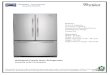 Whirlpool French Door Refrigerator Model# WRF535SMBM · Whirlpool French Door Refrigerator Model# WRF535SMBM. Dimensions to be used for preliminary planning only not for construction
