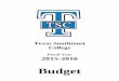 Budget FY 2016 v38 - tsc.edu · For the period September 1, 2015 through August 31, 2016 ... Summary ‐ Page 1 of 26. Income Statement Transfers Budget FY 2016 For the period September