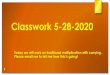 Today we will work on traditional multiplication with ... · 1 Classwork 5-28-2020 Today we will work on traditional multiplication with carrying. Please email me to tell me how this