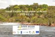 Small Grants Programme in Brazil - PPP-ECOS€¦ · •ISPN - Technical and Administrative Coordination (CTA) since 1994. •National Steering Comittee (NSC) –selects proposals