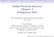 Global Financial Systems Chapter 3 Endogenous Risk · Endogenous risk Dual Role of Prices 1987 Actual and perceived risk LTCM Prices are endogenous bank exerts signiﬁcant price