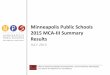 Minneapolis Public Schools 2015 MCA-III Summary Resultsrea.mpls.k12.mn.us/uploads/mca_district_summary_2015.pdfEngaging families in their student’s learning promotes high achievement