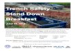 Trench Safety Stand Down Breakfast...to prevent trench safety accidents and fatalities. Make the most out of your Trench Safety Stand Down and attend our FREE Safety Breakfast featuring