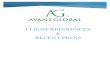 Client References & Recent Press - Avant Global · 2019-11-19 · successful relationships. By establishing value, commonalities and rapport, Demetri creates an atmosphere of trust