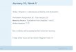 January 23, Week 2physics.unm.edu/Courses/morgan-tracy/160/Slides/160-01-23-13.pdf · 1/23/2013  · Velocity January 23, 2013 - p. 1/12 January 23, Week 2 Today: Chapter 2, Instantaneous