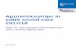 Apprenticeships in social care...apprenticeship levy for employers who are required to pay this, or through a co-funded model for non-levy paying employers. In April 2017 the apprenticeship