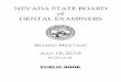 NEVADA STATE BOARD of DENTAL EXAMINERSdental.nv.gov/uploadedFiles/dentalnvgov/content/Public... · 2019-07-15 · May 10, 2019 Board Meeting Page 1of 7 1 NEVADA STATE BOARD OF DENTAL