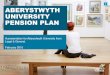 1 ABERYSTWYTH UNIVERSITY PENSION PLAN...A presentation for Aberystwyth University from Legal & General. February 2015 2 • Responsible for investing £467 billion* worldwide funds