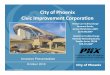 City of Phoenix Civic Improvement Corporation CFC Investor... · Investor Presentation October 2019 City of Phoenix ... • Financed with Series 2019 CFC Bonds, Series 2019 Junior