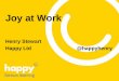 Joy at Work - leadersinhealthcare.com · Alex Edmans, Wharton Business School £100,000 £231,000. Source: “Staff engagement toolkit”, NHS Employers 2013. Its not about fun…
