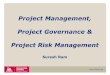 Project Management, Project Governance & Project Risk …€¦ · Project Management Practices 2012. More facts….. • Only 64% of projects meet their goals. (Project Management