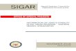 SIGAR projects/SIGAR-19-05-SP.pdf2015.” 2 SIGAR, Inquiry Letter: Stability in Key Areas, SIGAR 17-49-SP, June 28, 2017. USAID provided SIGAR with a total list of 6,277 SIKA projects