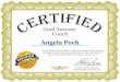Angela Poch Angela Poch. Coach This certificate acknowledges completion of advanced life coaching training