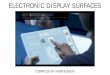 ELECTRONIC DISPLAY SURFACES · Smart glass or switchable glass, is a unique type of glass that is able to change its light transmission properties, based on external stimuli. Smart