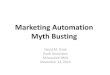 Marketing Automation Myth Busting - · PDF file Marketing Automation Myth Busting David M. Raab Raab Associates Milwaukee BMA November 13, 2014. 25% Dissatisfied Buyers. Myth: 