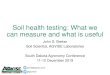 Soil health testing: What we can measure and what is useful...Define: soil health versus soil quality •Soil health: the continued capacity of the soil to . function. as a vital living