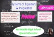 Systems of Equations & Inequalities · Systems have the same unknown variables whether you are using equations or inequalities. The X and the Y represent the same thing in both equations