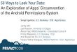 50 Ways to Leak Your Data: An Exploration of Apps' … · Narseo Vallina-Rodriguez, IMDEA Networks / ICSI / AppCensus. Apps and Permissions • Governs access to: • Location data