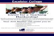 Enroll for a Yearlong Mentorship! Excelsior College€¦ · We o!er a one-on-one, yearlong mentorship with a corporate professional in a career Þeld of your interest. Our Mentors