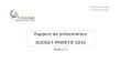 Rapport de présentation BUDGET PRIMITIF 2016 · Il convient de rappeler que le budget primitif 2016 est bâti sur le périmètre des 14 communes historiques de COLMAR AGGLOMERATION