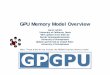 GPU Memory Model Overview - Penn Engineeringcis565/LECTURES/Lecture3.pdfStack of 2D slices 2. Multiple slices per 2D buffer 31 GPU Arrays • Problems With 3D Arrays for GPGPU –
