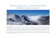 RERU VALLEY EXPEDITION PROPOSAL 2011 · 2020-05-20 · RERU VALLEY EXPEDITION PROPOSAL 2011 FOREWORD The destination of this expedition is to the Reru valley in the Zanskar range
