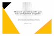 How are you doing with your data compliance program?Limited readiness ——EY Global Forensic Data Analytics (“FDA”) Survey 2018 5 •There has been unprecedented development