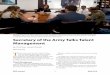 Secretary of the Army Talks Talent Management · 2019-05-03 · Secretary of the Army Talks Talent Management By Staff Sgt. Jarred Woods NCO Journal T he Secretary of the Army Dr