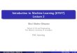 Introduction to Machine Learning (67577) Lecture 2shais/Lectures2014/lecture2.pdf · Shai Shalev-Shwartz (Hebrew U) IML Lecture 2 PAC learning 9 / 45. Probably Approximately Correct