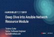 Resource Module Deep Dive into Ansible Network ATL Slide... · assert: that: not result.changed. RESOURCE MODULE: documentation DOCUMENTATION The documentation for each resource module